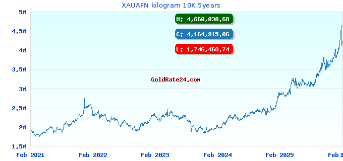 XAUAFN kilogram 10K 5years