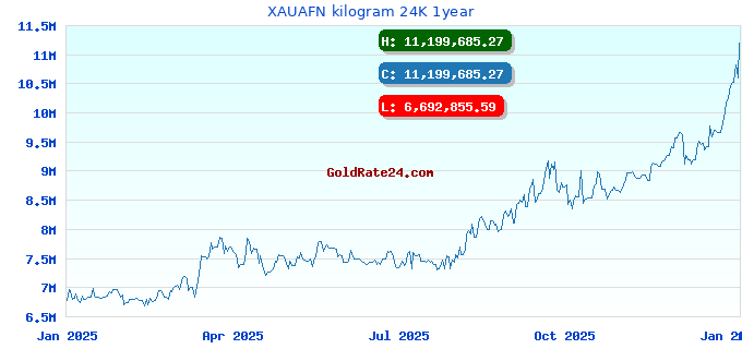 XAUAFN kilogram 24K 1year