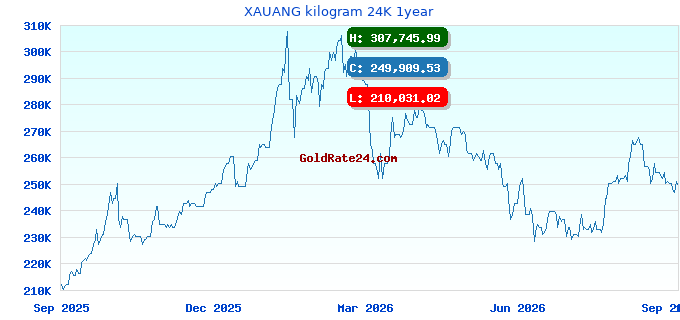 XAUANG kilogram 24K 1year