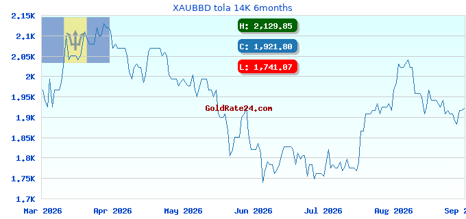 XAUBBD tola 14K 6months