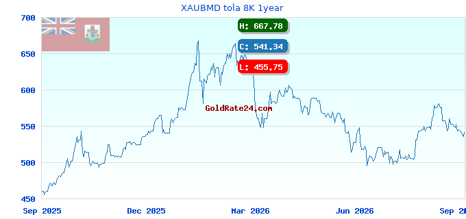 XAUBMD tola 8K 1year