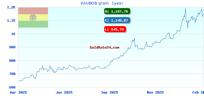 XAUBOB gram  1year