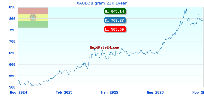 XAUBOB gram 21K 1year