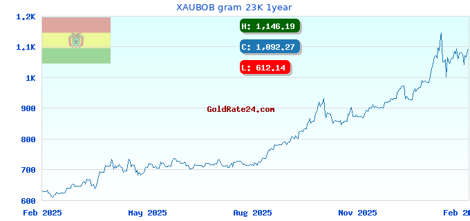 XAUBOB gram 23K 1year