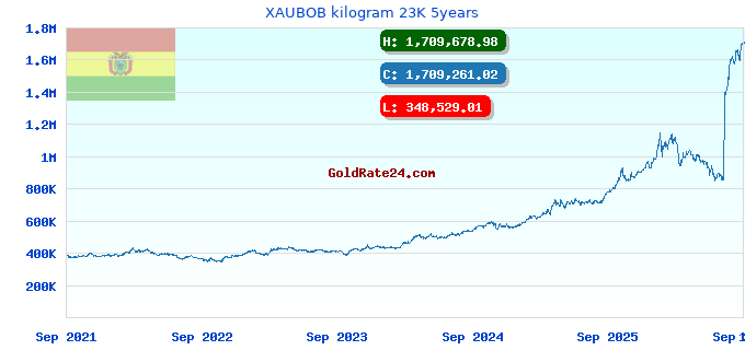 XAUBOB kilogram 23K 5years