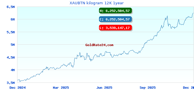 XAUBTN kilogram 12K 1year