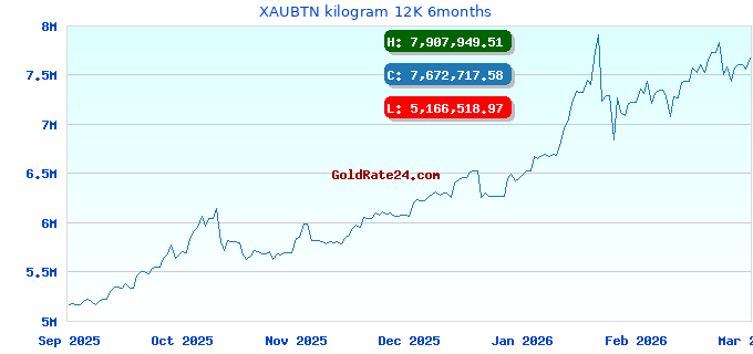 XAUBTN kilogram 12K 6months