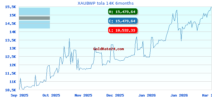 XAUBWP tola 14K 6months