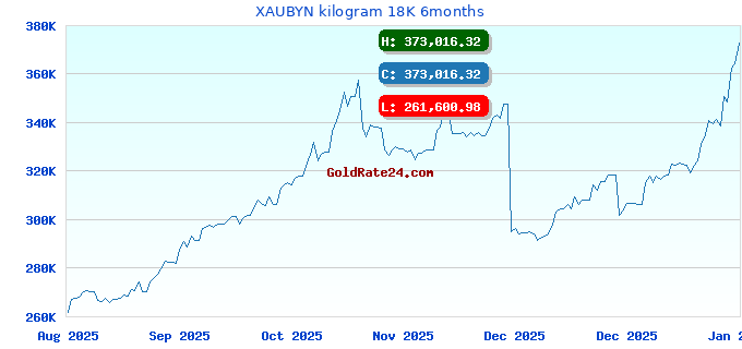 XAUBYN kilogram 18K 6months
