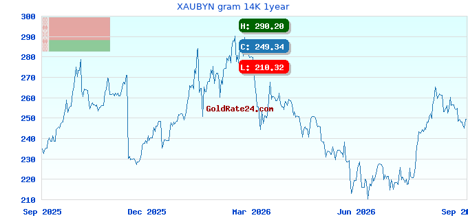 XAUBYN gram 14K 1year