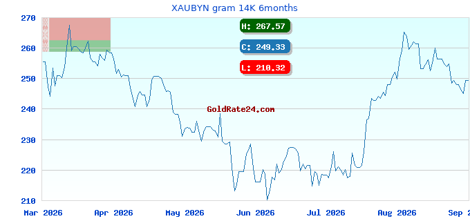 XAUBYN gram 14K 6months