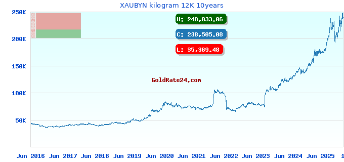 XAUBYN kilogram 12K 10years