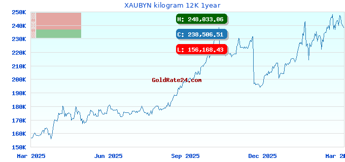 XAUBYN kilogram 12K 1year