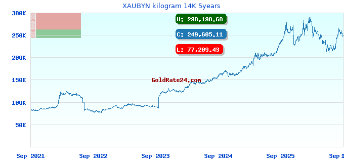 XAUBYN kilogram 14K 5years
