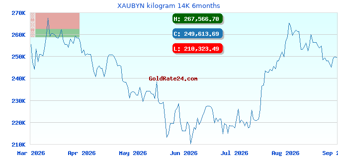 XAUBYN kilogram 14K 6months