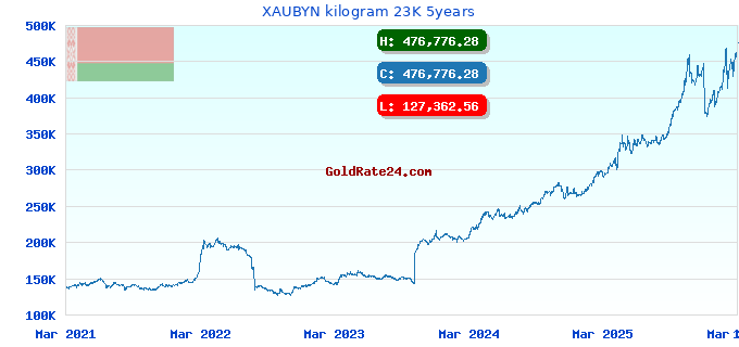 XAUBYN kilogram 23K 5years