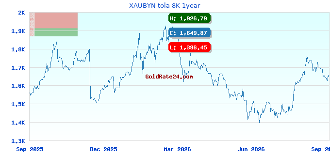 XAUBYN tola 8K 1year