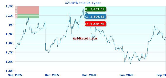 XAUBYN tola 9K 1year