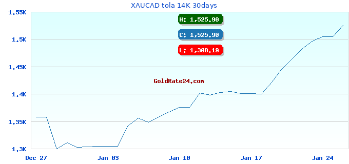 XAUCAD tola 14K 30days