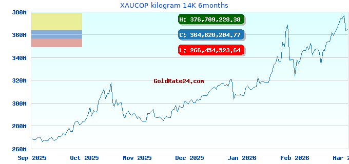 XAUCOP kilogram 14K 6months