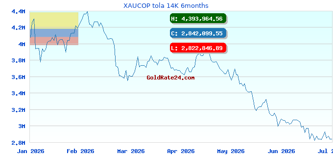 XAUCOP tola 14K 6months
