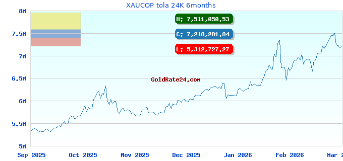 XAUCOP tola 24K 6months