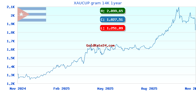 XAUCUP gram 14K 1year