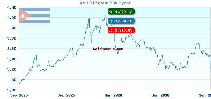 XAUCUP gram 23K 1year