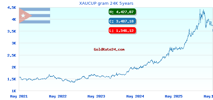 XAUCUP gram 24K 5years