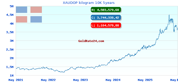 XAUDOP kilogram 10K 5years