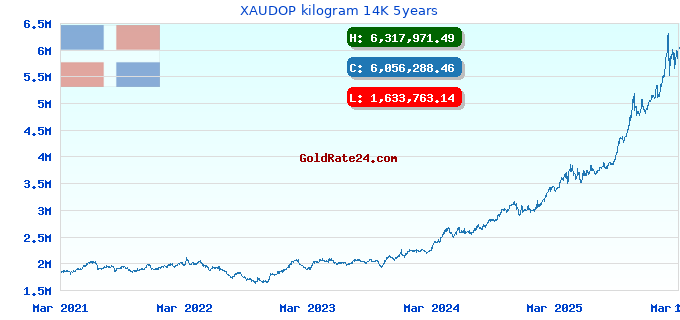 XAUDOP kilogram 14K 5years