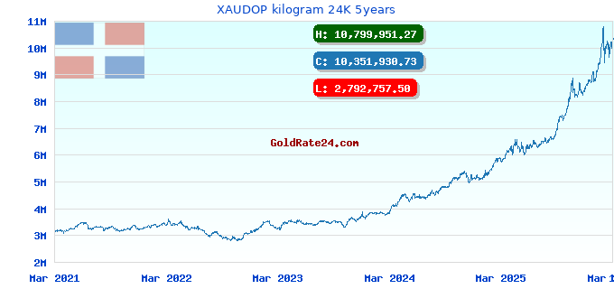 XAUDOP kilogram 24K 5years
