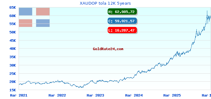 XAUDOP tola 12K 5years