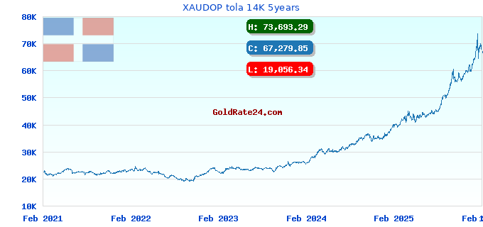 XAUDOP tola 14K 5years