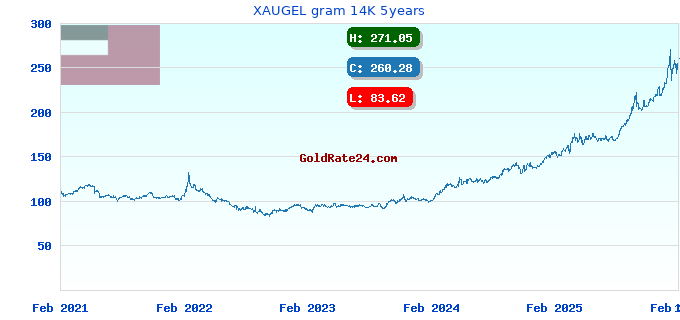 XAUGEL gram 14K 5years