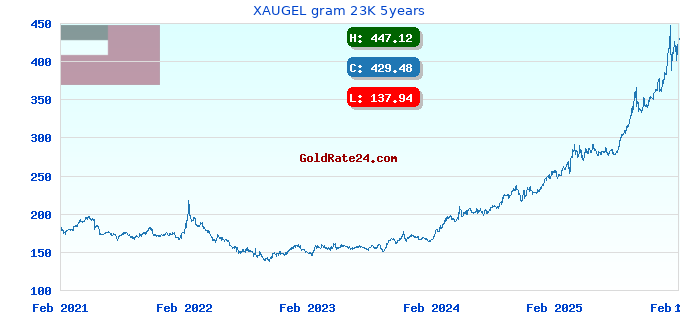 XAUGEL gram 23K 5years