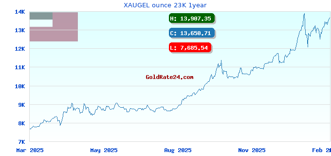 XAUGEL ounce 23K 1year