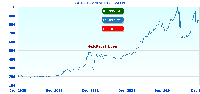 XAUGHS gram 14K 5years