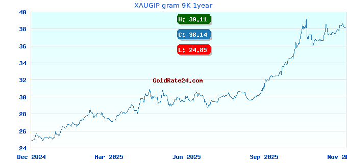XAUGIP gram 9K 1year