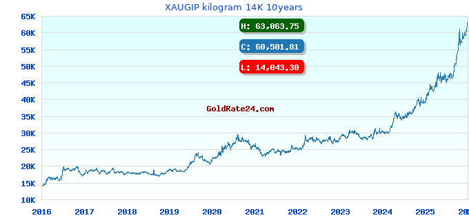 XAUGIP kilogram 14K 10years