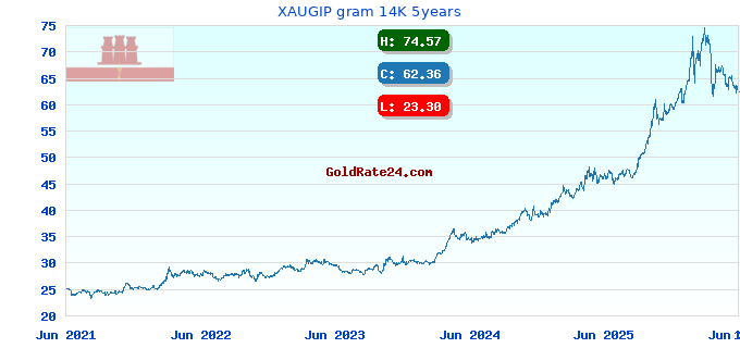 XAUGIP gram 14K 5years