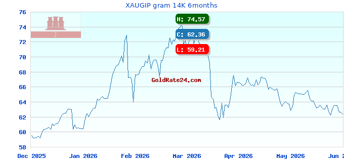 XAUGIP gram 14K 6months