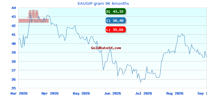 XAUGIP gram 9K 6months