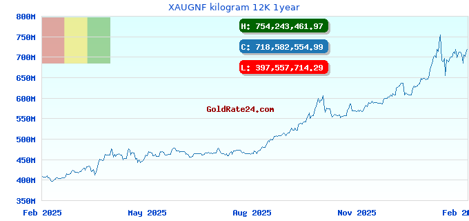 XAUGNF kilogram 12K 1year