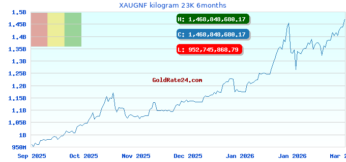 XAUGNF kilogram 23K 6months