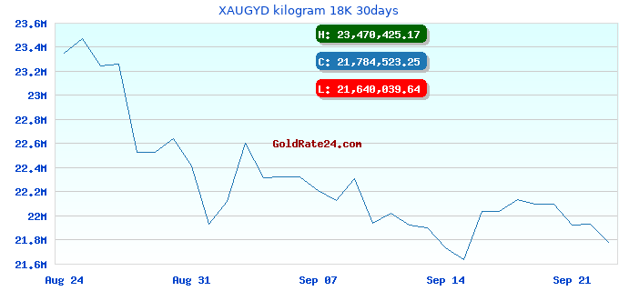 XAUGYD kilogram 18K 30days