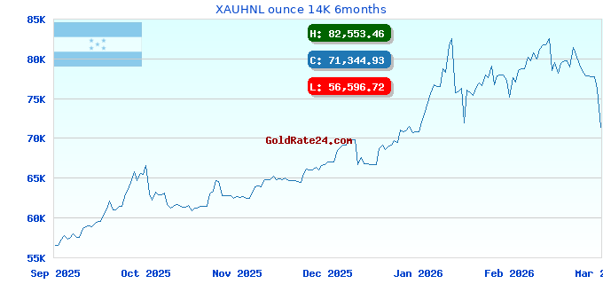 XAUHNL ounce 14K 6months