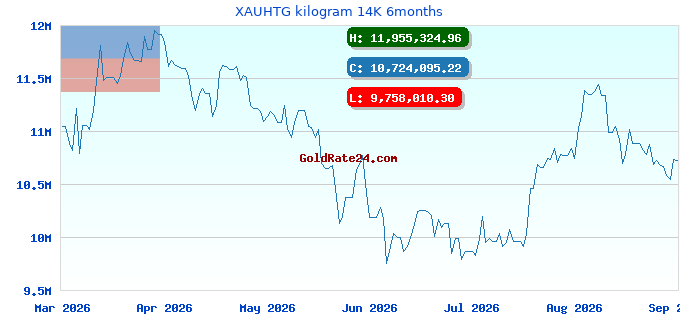 XAUHTG kilogram 14K 6months