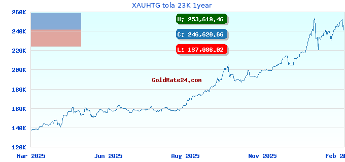 XAUHTG tola 23K 1year