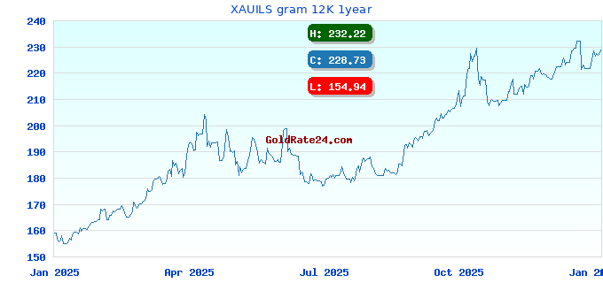 XAUILS gram 12K 1year